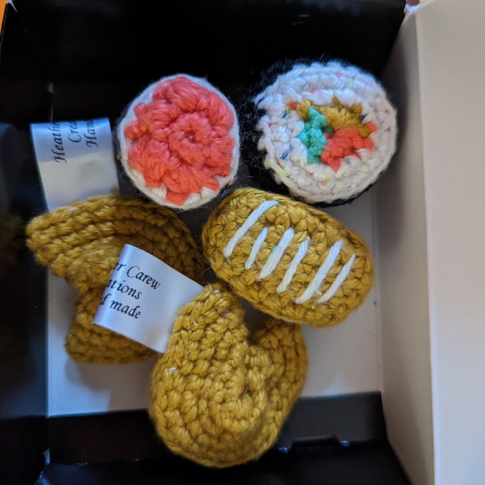 Handmade Crochet Sushi Set for Kids